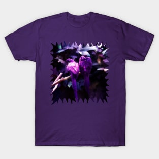 Amethyst Purple Parrots of the Feathery Gems T-Shirt